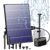 12W Solar Fountain Pump with Filtration & Anti-Dry Protection for Ponds